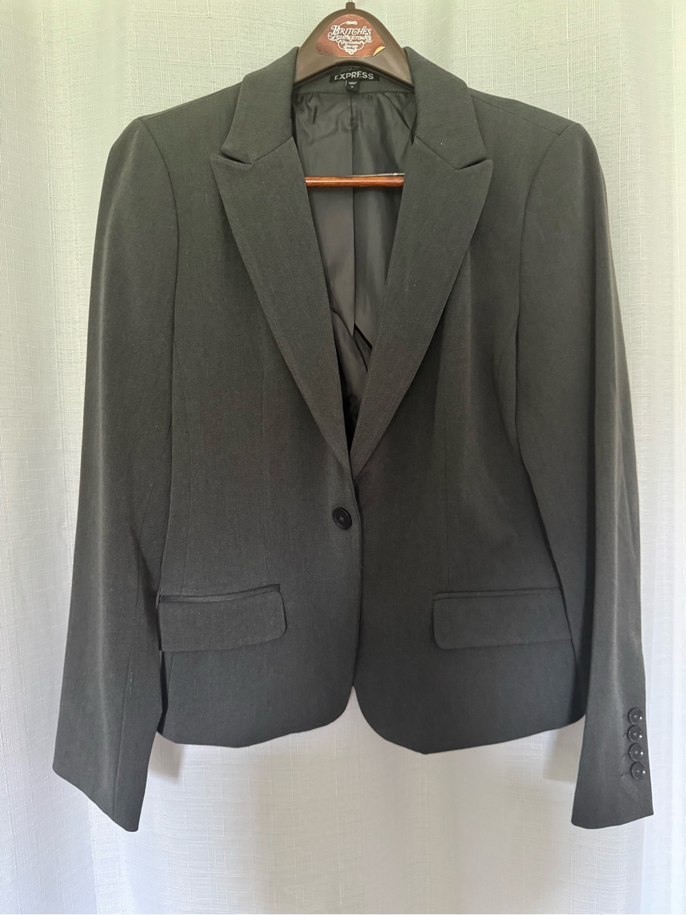 Express Black Women's Single-Button Tailored Blazer